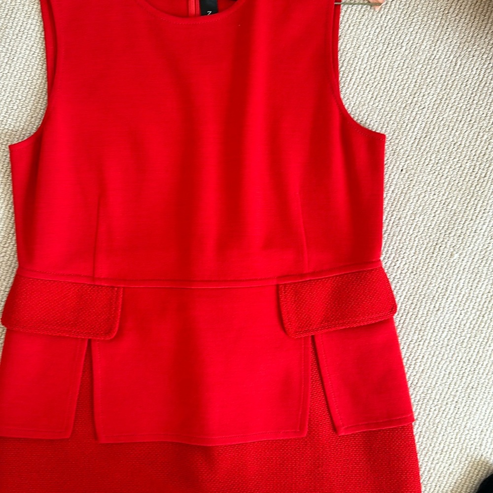Red dress sweater like material